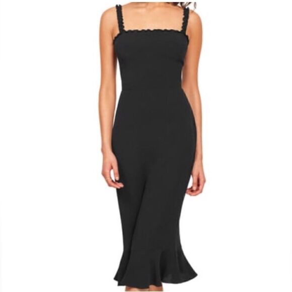 Reformation Wilshire Dress in black - Picture 3 of 10